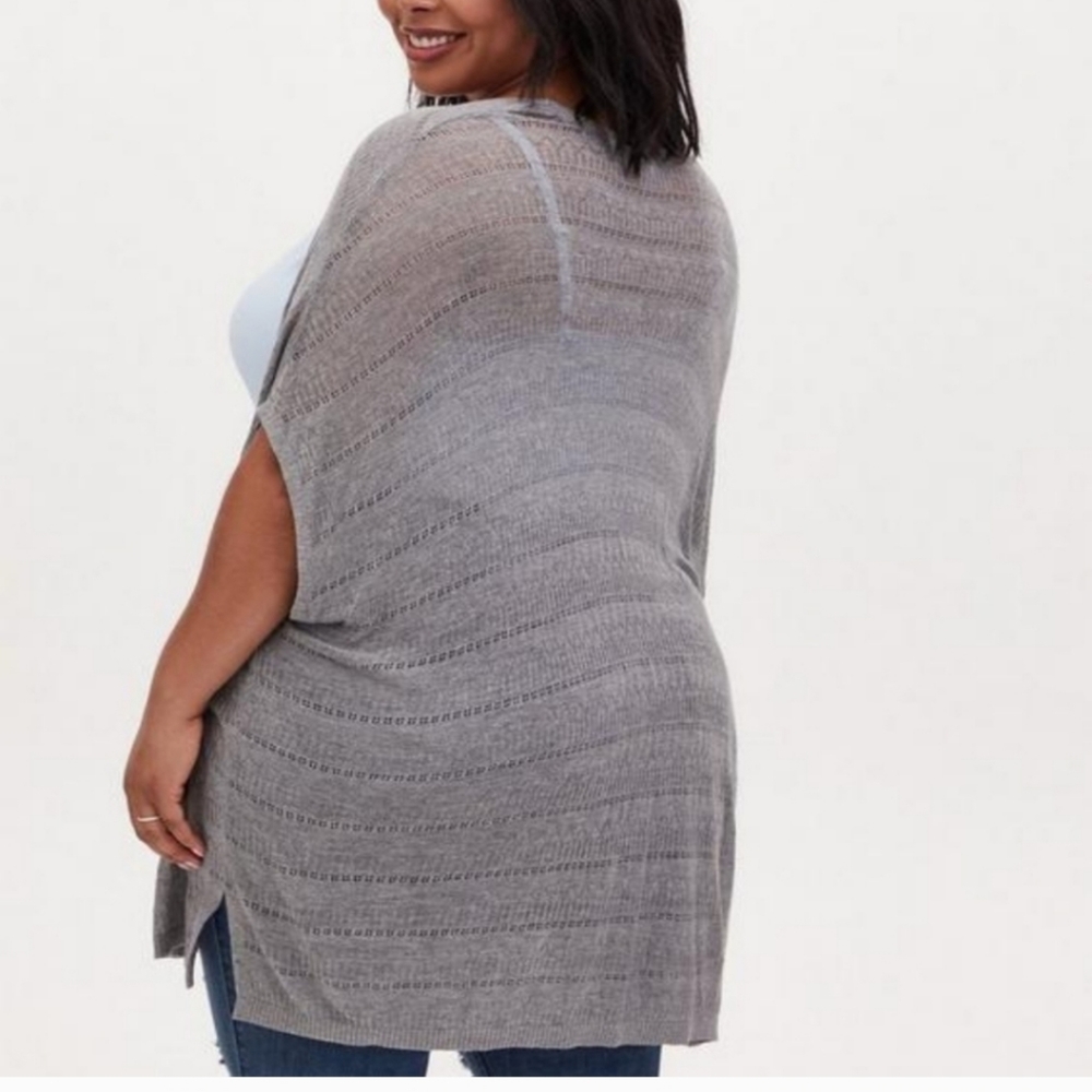 Striped Open-Front Cardigan - Picture 5 of 6
